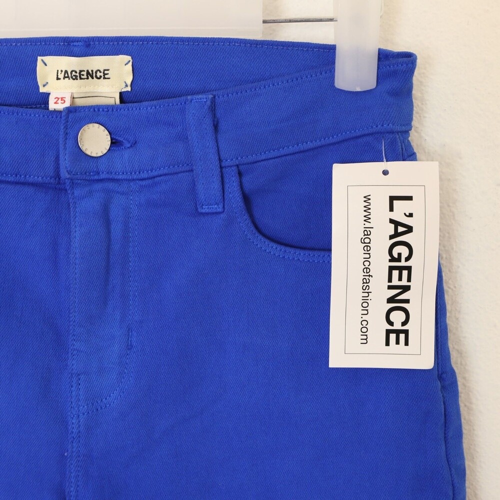 L'agence Sada Slim Ankle 25 Riviera Blue High Rise Jeans Pant Denim NWT A3 - Picture 5 of 6